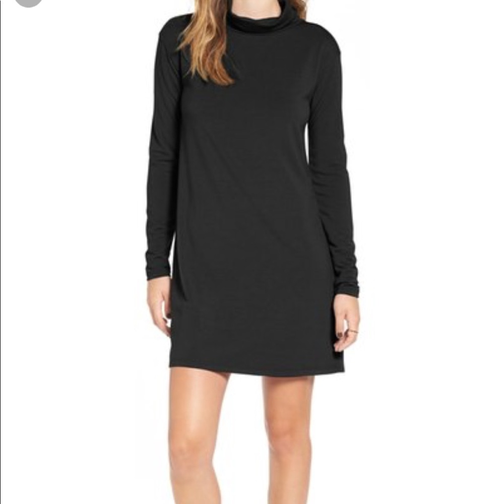 BP turtleneck long sleeves dress size small black